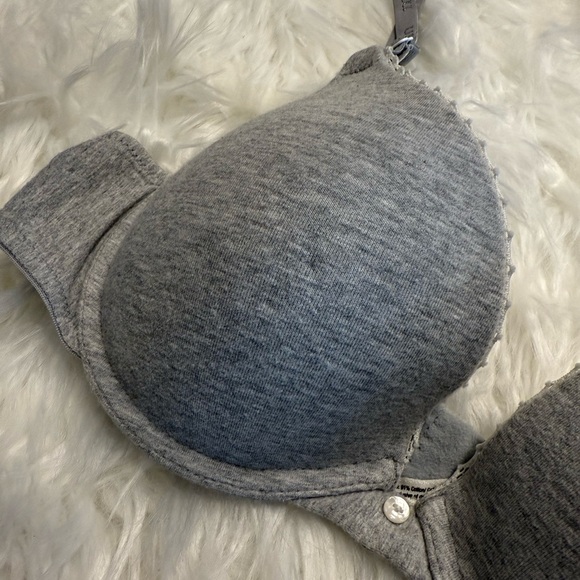 Maidenform | 36B Heather Gray Cotton Push-Up Bra With Underwire and Cute Accents - Picture 2 of 12